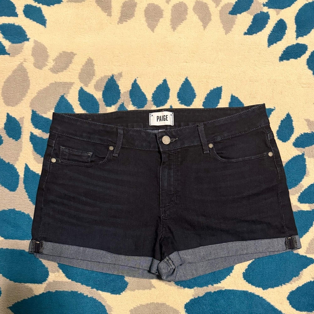 PAIGE Women's Dark Denim Jean Shorts.  Women’s size 31